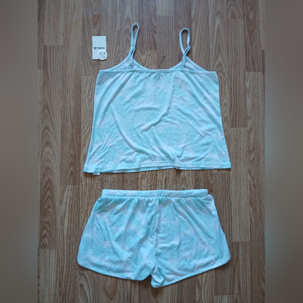 Hurley Women's Light Blue Floral Pattern Sleepwear Set - Picture 4 of 12